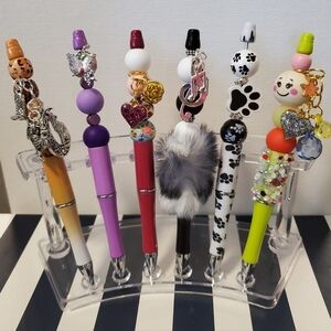 Beaded charmed pens hand crafted